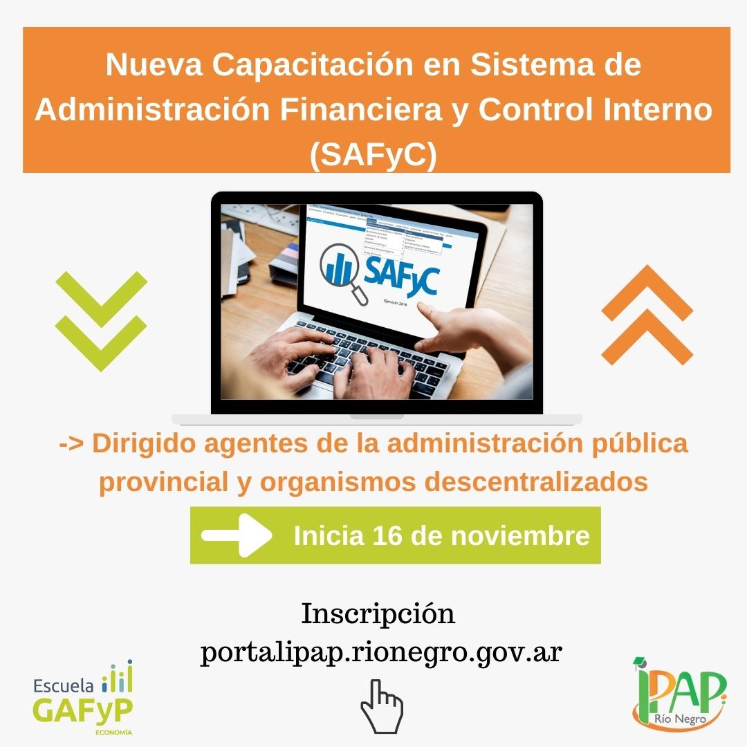 Nueva Capacitaci�n en Sistema de Administraci�n Financiera y Control Interno (SAFyC)