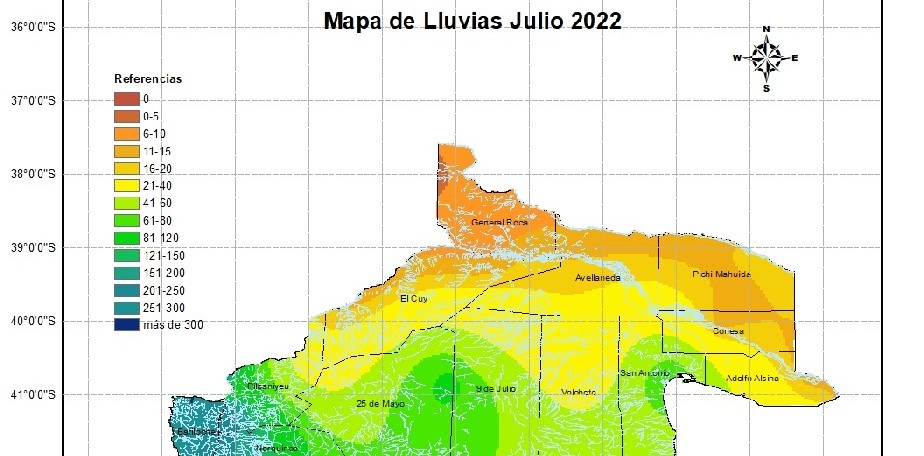 Imagen-Mapas de precipitaciones de julio 2022